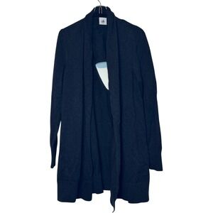 Cabi Womens Sweater Cardigan Open Front Knit Keyhole Back Long Sleeve Gray Small